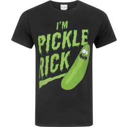 Rick and Morty Rick And Morty Mens IÃÂ´m Pickle Rick T-Shirt (Black)